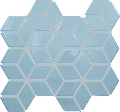 Daltile Color Wheel Retro 2 x 3 3D Cube 12" x 13" Ceramic Mosaic