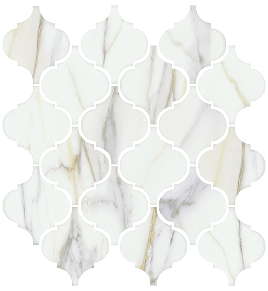 American Olean Mythique Marble 3 x 3 Arabesque 11" x 12" Ceramic Mosaic