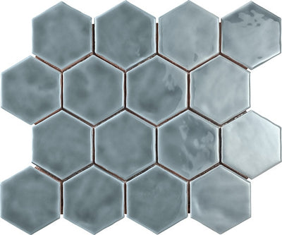 Marazzi Artistic Reflections 3 x 3 Hexagon 12" x 14" Ceramic Mosaic