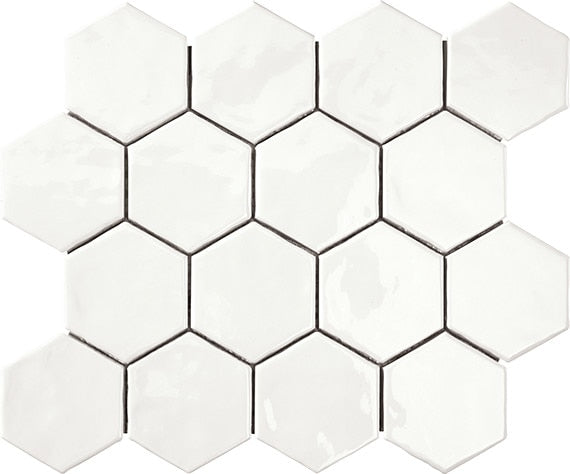 Marazzi Artistic Reflections 3 x 3 Hexagon 12" x 14" Ceramic Mosaic