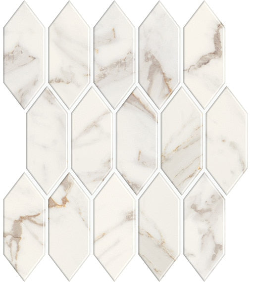 Marazzi Marble Obsession 2 x 5 Picket 11" x 12" Ceramic Mosaic