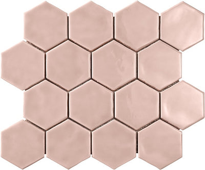 Marazzi Artistic Reflections 3 x 3 Hexagon 12" x 14" Ceramic Mosaic