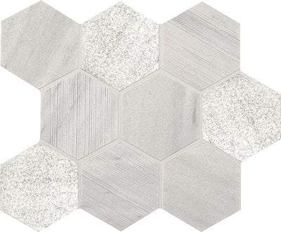 Marazzi Haven Point 4 x 4 Hexagon 10" x 13" Natural Stone Mosaic