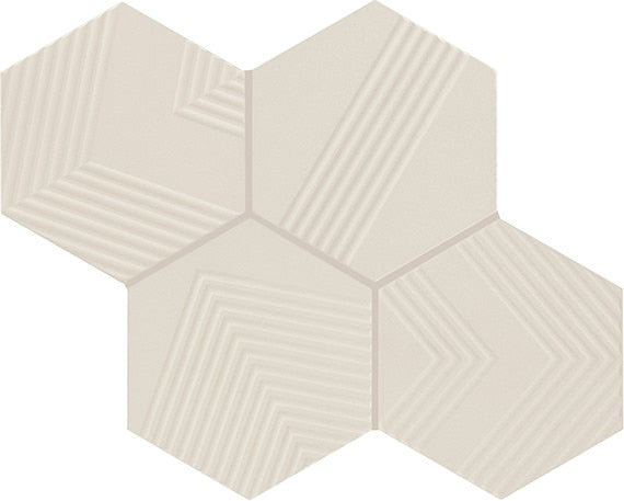 Marazzi Rhyme And Reason Ripple Hexagon 4" x 5" Ceramic Tile