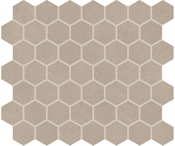 Marazzi Moroccan Concrete 1.5" Hexagon 10" x 12" Ceramic Mosaic