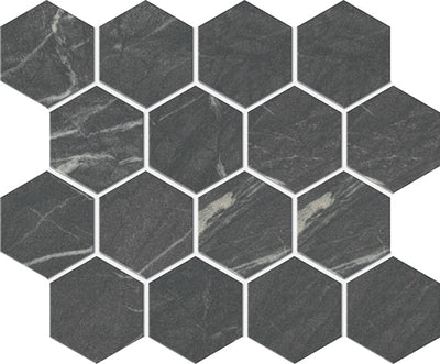 American Olean Foyer 3" Hexagon 12" x 14" Porcelain Mosaic