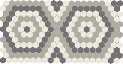 American Olean Unglazed Mosaics 1" Hexagon 12" x 21" Porcelain Mosaic