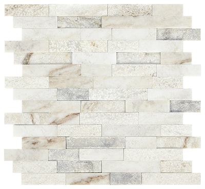 American Olean Presario Random Linear 12" x 12" Marble Mosaic