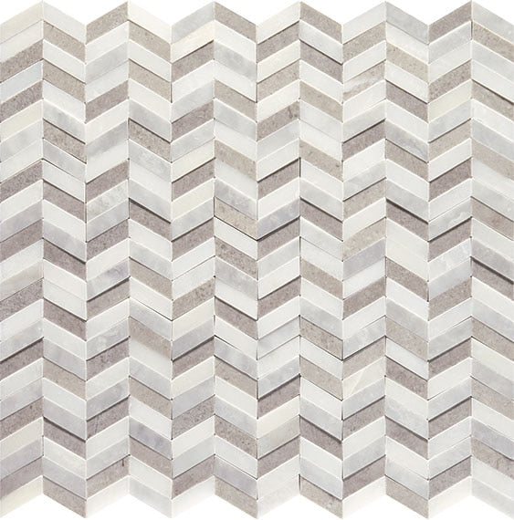 American Olean Candora Mini Chevron 12" x 12" Natural Stone Mosaic