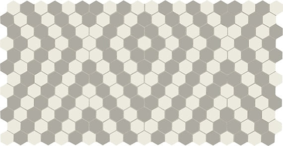 American Olean Unglazed Mosaics 1" Hexagon 12" x 21" Porcelain Mosaic