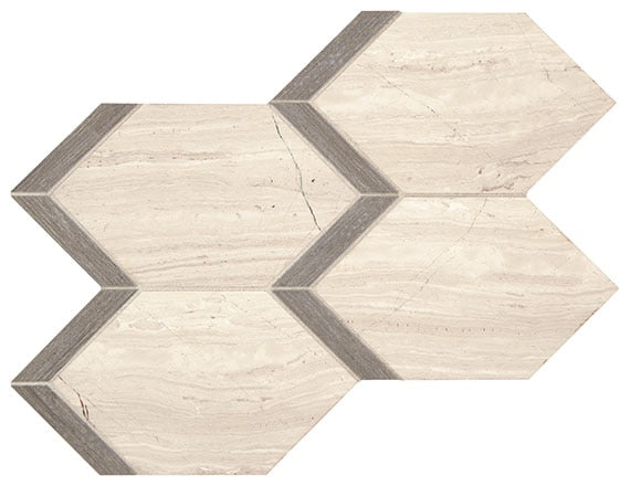 Marazzi Castellina Elongated Hexagon 13" x 17" Natural Stone Mosaic