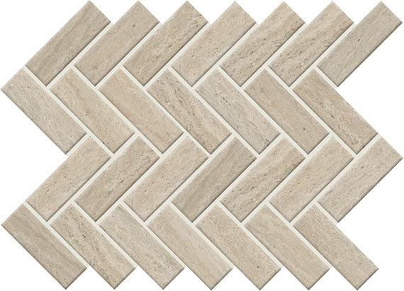 American Olean Sunset Falls 1 x 3 Herringbone 9" x 12" Ceramic Mosaic