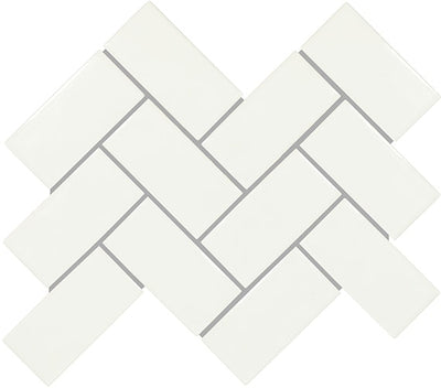 Marazzi Artezen 2 x 4 Herringbone 12" x 14" Ceramic Mosaic