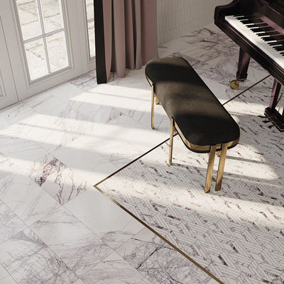 Jeffrey Court Eternal 9.06" x 12" Marble Mosaic