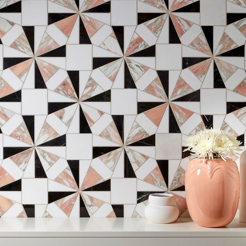 Jeffrey Court Eternal 11.88" x 16.88" Marble Mosaic