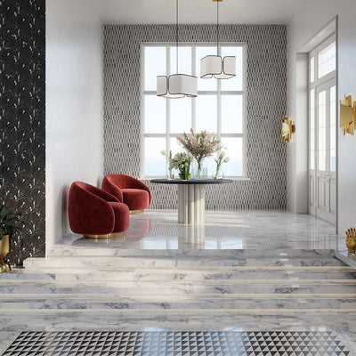 Jeffrey Court Eternal 11.88" x 12" Marble Mosaic