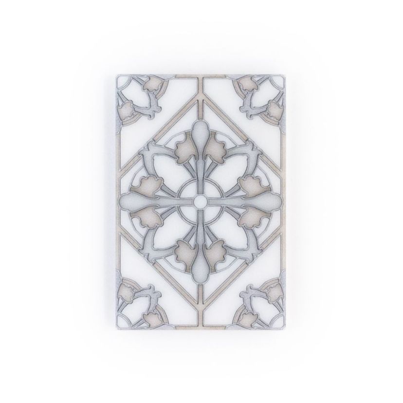 Jeffrey Court Classic Statuario Deco 4" x 6" Marble Tile