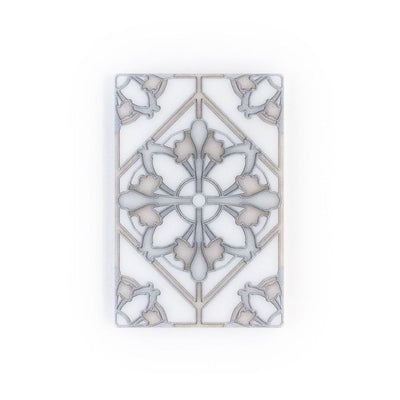 Jeffrey Court Classic Statuario Deco 4" x 6" Marble Tile