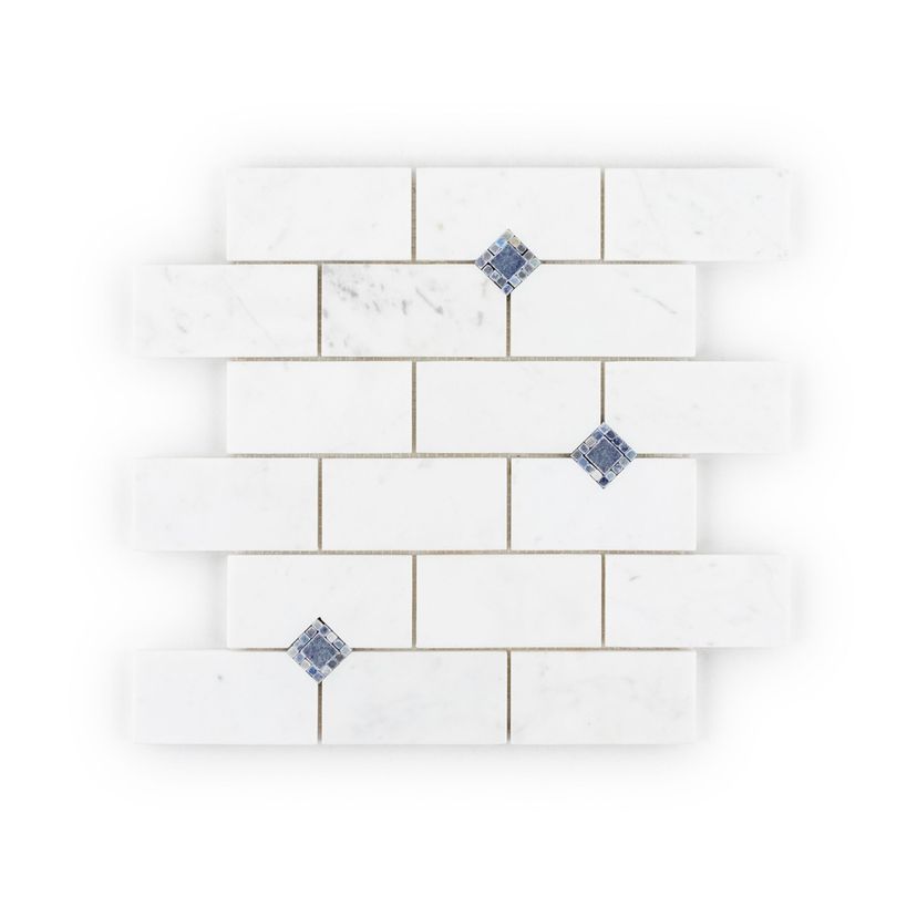 Jeffrey Court Park Place 12" x 12.25" Marble Mosaic