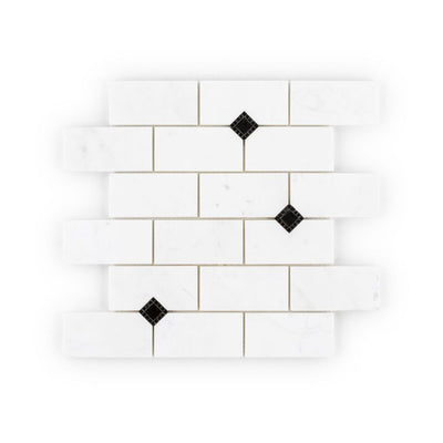 Jeffrey Court Park Place 12" x 12.25" Marble Mosaic