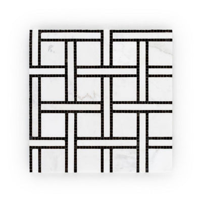 Jeffrey Court Park Place 9.5" x 9.5" Marble Mosaic