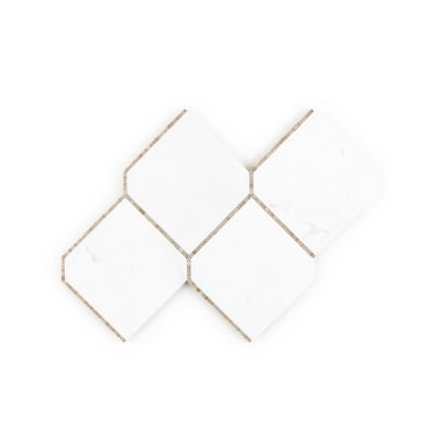 Jeffrey Court Park Place Diamond 9.13" x 13.25" Marble Mosaic