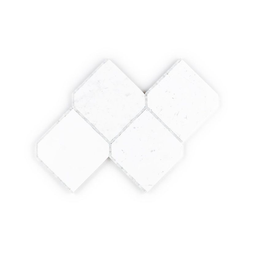 Jeffrey Court Park Place Diamond 9.13" x 13.25" Marble Mosaic