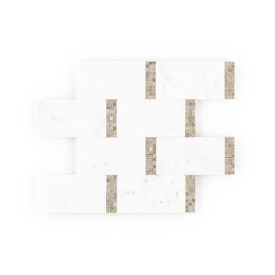 Jeffrey Court Park Place 8.63" x 9" Marble Mosaic