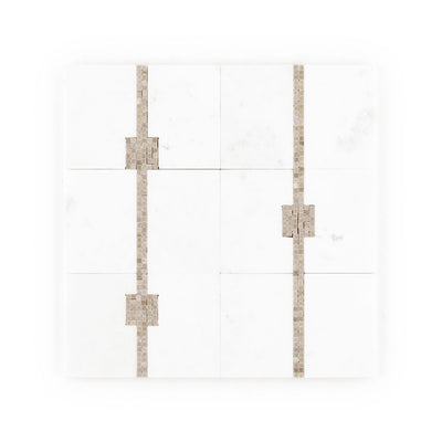 Jeffrey Court Park Place Strips 11.75" x 11.75" Marble Mosaic