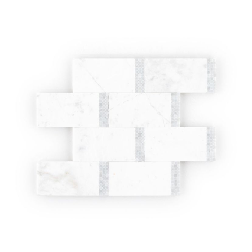 Jeffrey Court Park Place 8.63" x 9" Marble Mosaic