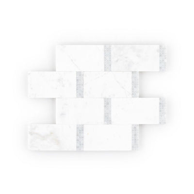 Jeffrey Court Park Place 8.63" x 9" Marble Mosaic
