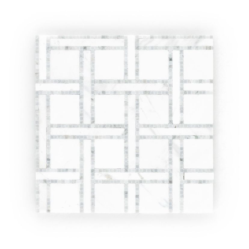 Jeffrey Court Park Place 9.5" x 9.5" Marble Mosaic