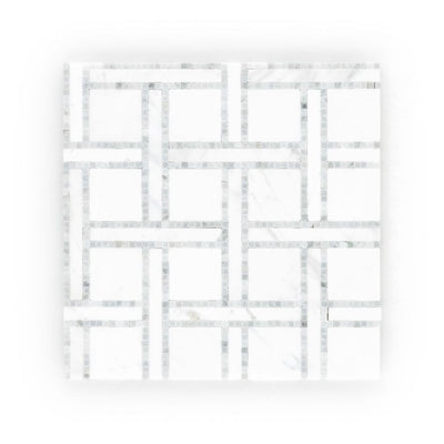Jeffrey Court Park Place 9.5" x 9.5" Marble Mosaic