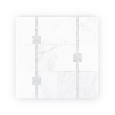 Jeffrey Court Park Place Strips 11.75" x 11.75" Marble Mosaic