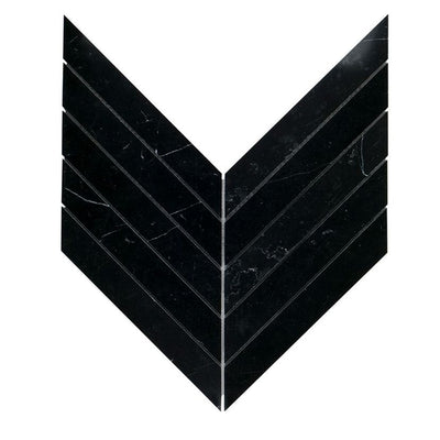 Jeffrey Court Rotunda Chevron 10.5" x 14.25" Marble Mosaic