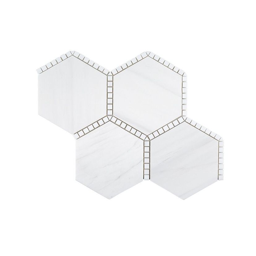 Jeffrey Court Rotunda Olympia 9.75" x 11.13" Marble Mosaic