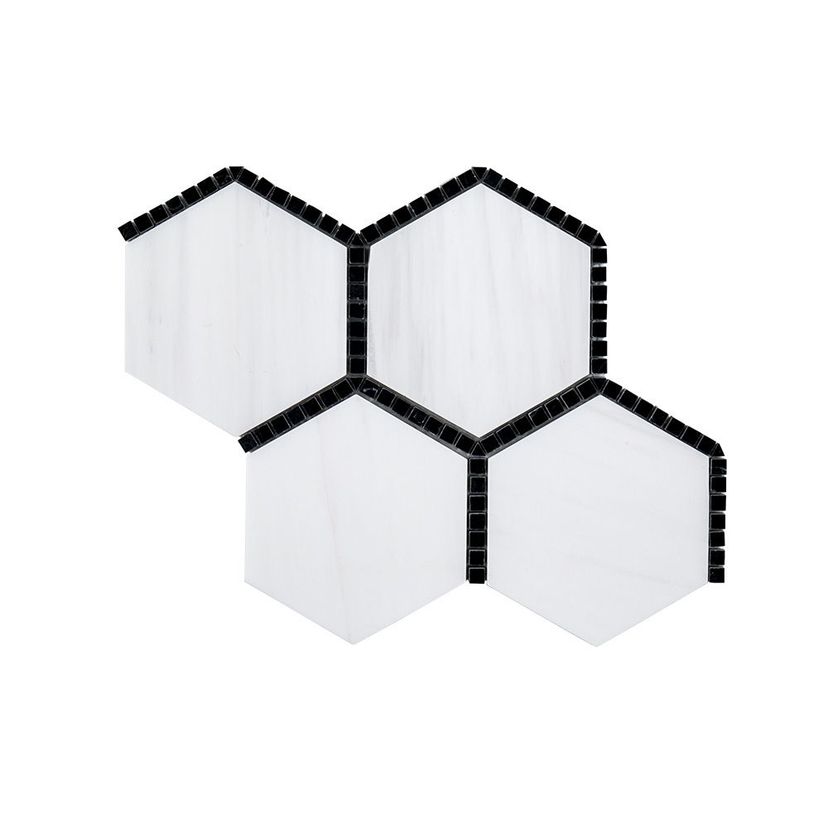 Jeffrey Court Rotunda Olympia 9.75" x 11.13" Marble Mosaic