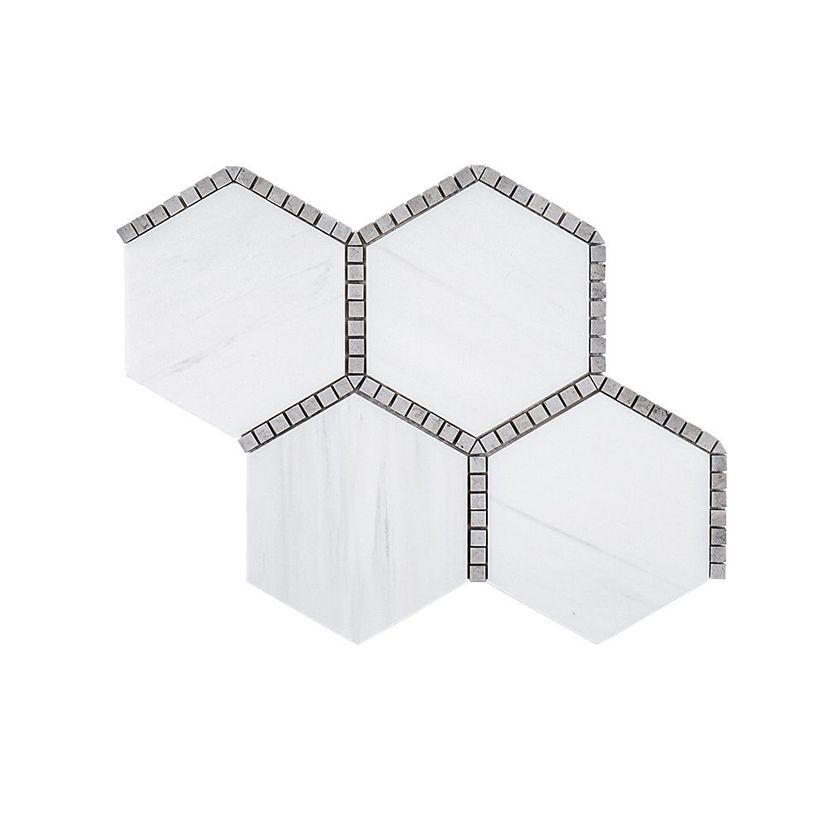 Jeffrey Court Rotunda Olympia 9.75" x 11.13" Marble Mosaic
