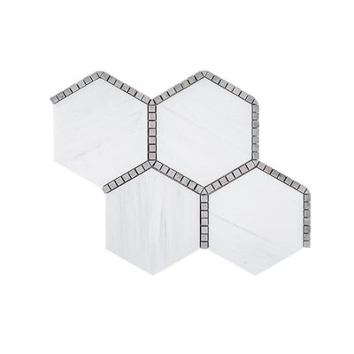 Jeffrey Court Rotunda Olympia 9.75" x 11.13" Marble Mosaic