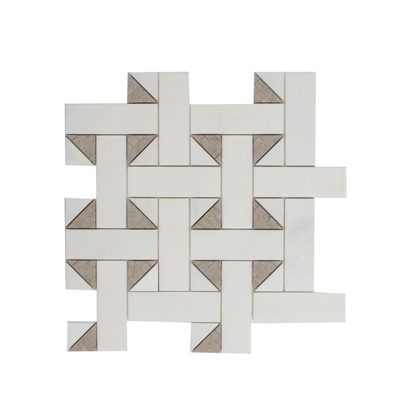 Jeffrey Court Rotunda Charleston 11.88" x 11.88" Marble Mosaic