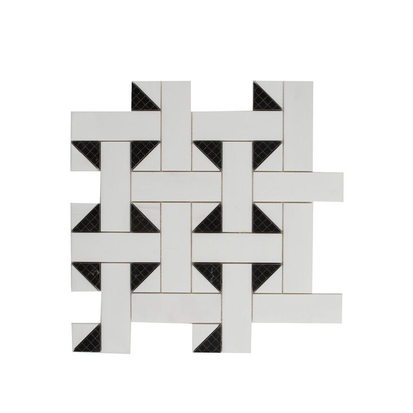Jeffrey Court Rotunda Charleston 11.88" x 11.88" Marble Mosaic