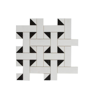 Jeffrey Court Rotunda Charleston 11.88" x 11.88" Marble Mosaic