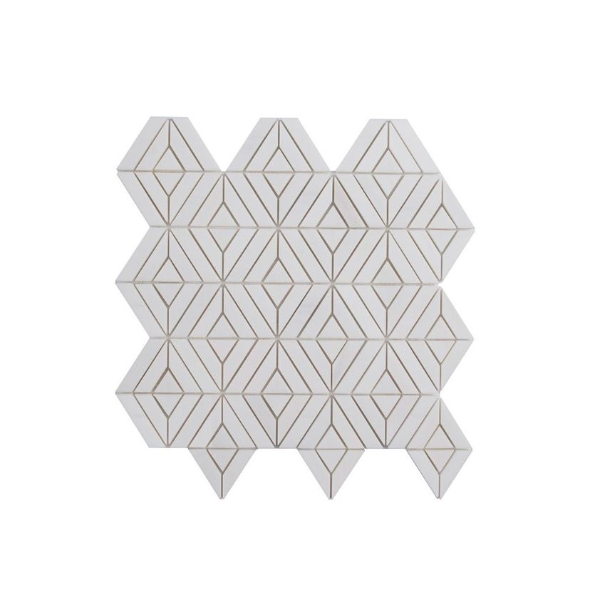 Jeffrey Court Rotunda Trenton 11.88" x 12" Marble Mosaic