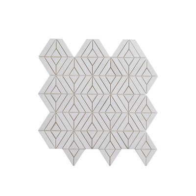 Jeffrey Court Rotunda Trenton 11.88" x 12" Marble Mosaic