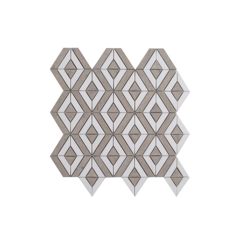 Jeffrey Court Rotunda Trenton 11.88" x 12" Marble Mosaic