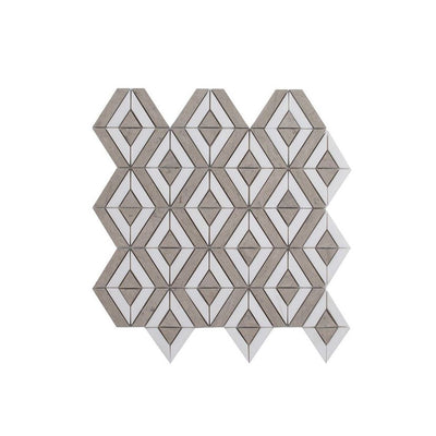 Jeffrey Court Rotunda Trenton 11.88" x 12" Marble Mosaic