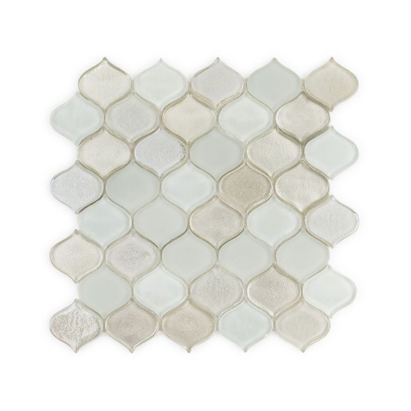 Jeffrey Court Suite Droplet 10.25" x 10.38" Glass Mosaic