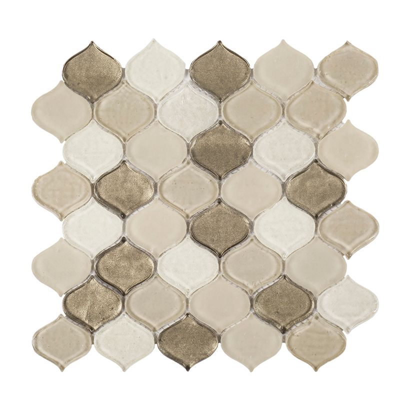 Jeffrey Court Suite Droplet 10.25" x 10.38" Glass Mosaic