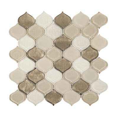 Jeffrey Court Suite Droplet 10.25" x 10.38" Glass Mosaic