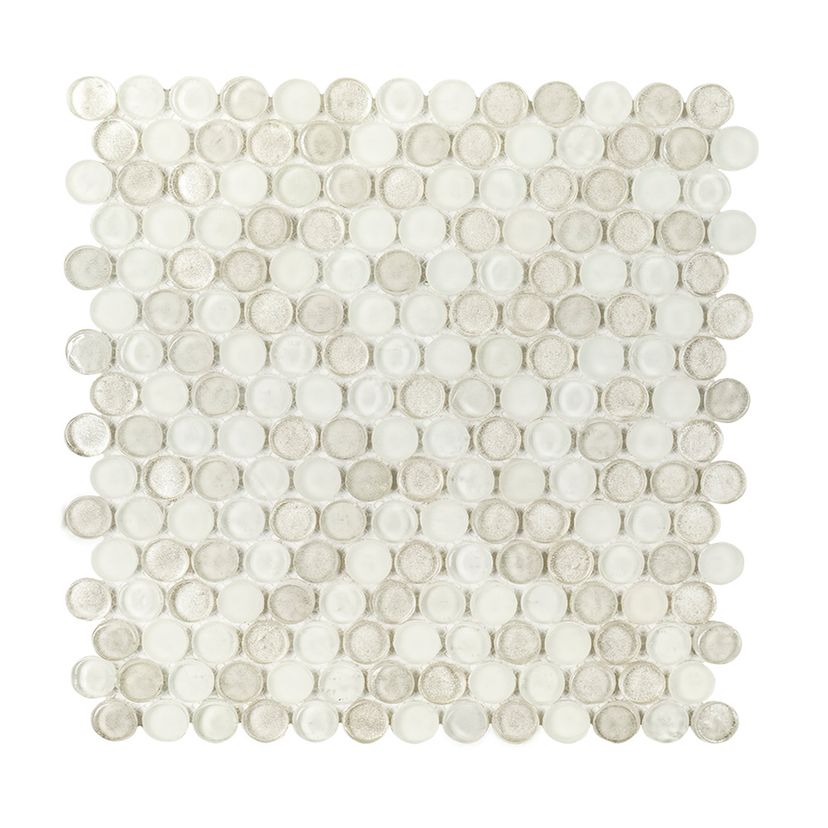Jeffrey Court Suite Penny Round 11.13" x 11.88" Glass Mosaic